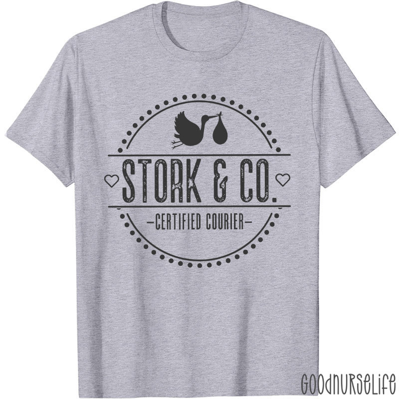 Stork And Co Certified Courier Nurse T-Shirt