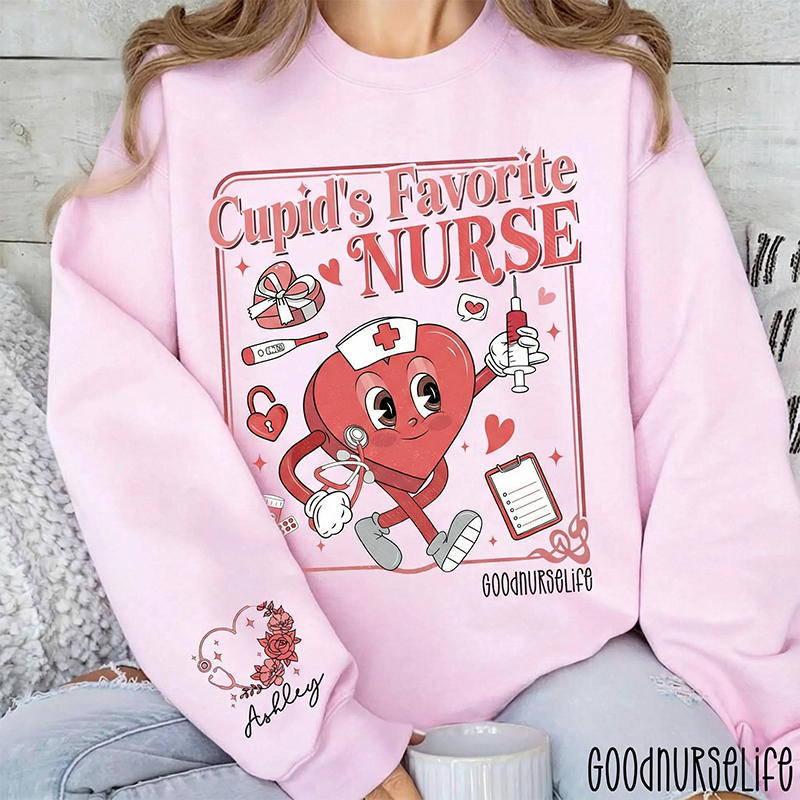 Personalized Cupid's Favorite Cardiac Nurse Sweatshirt