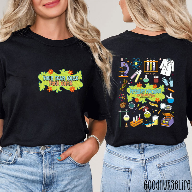 Personalized Team Name Mystery Machine Of Diagnostics  Two Sided T-Shirt
