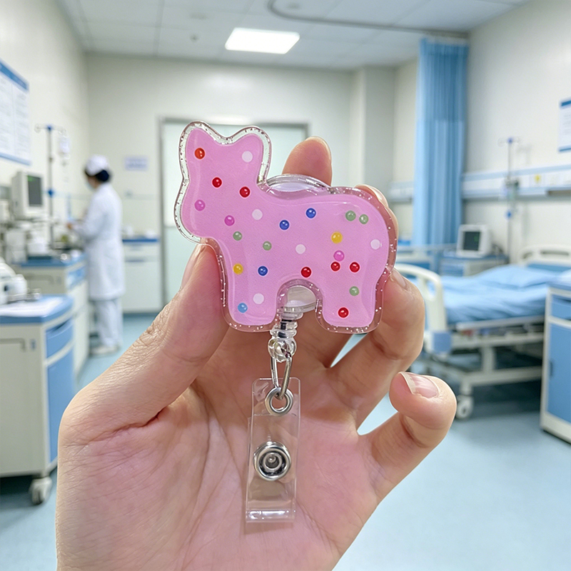 Pink Animal Cookie Badge Reel