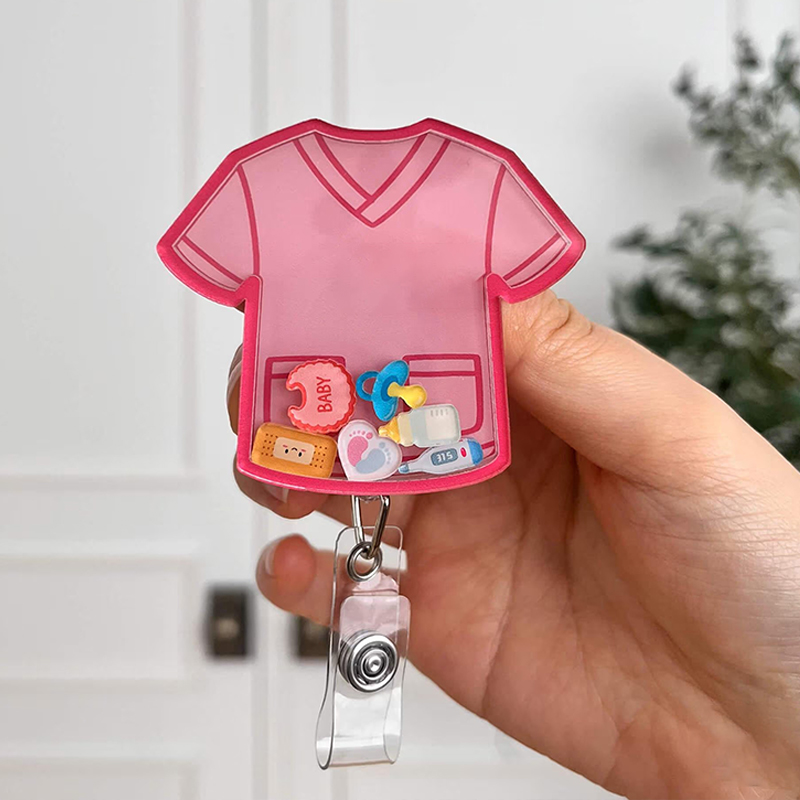 Nurse Uniform Shaker Badge Reel