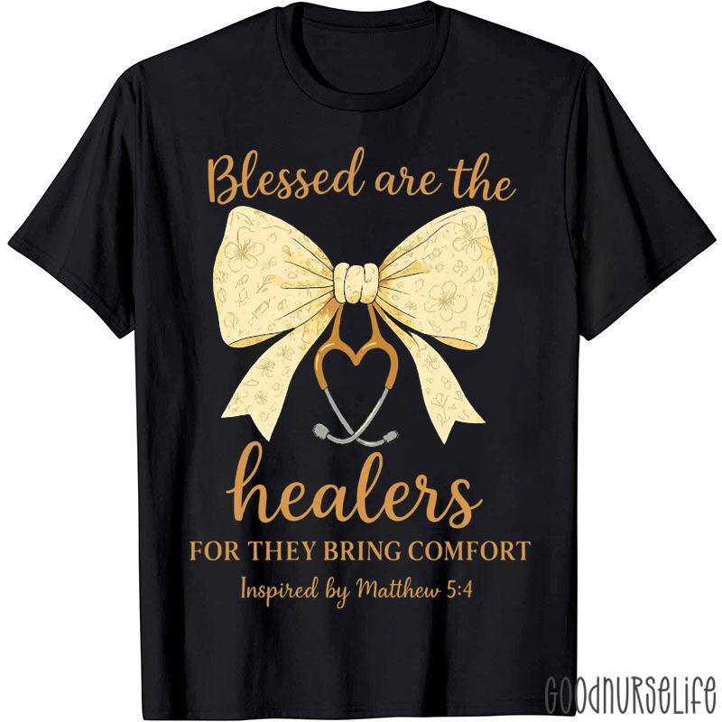 Personalized Bow Tie Blessed Are The Healers For They Bring Comfort Matthew T-shirt