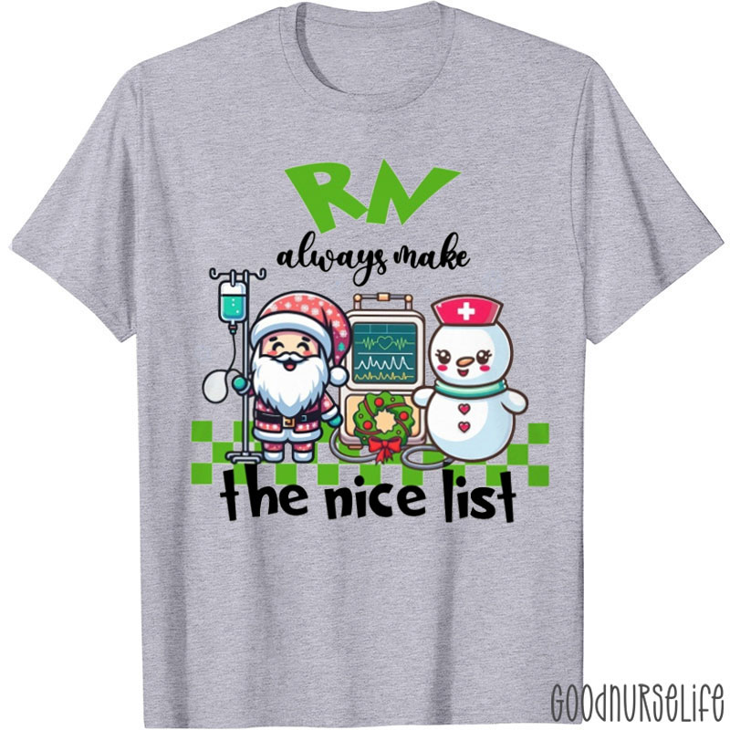 Personalized I Always Make The Nice List Nurse T-shirt