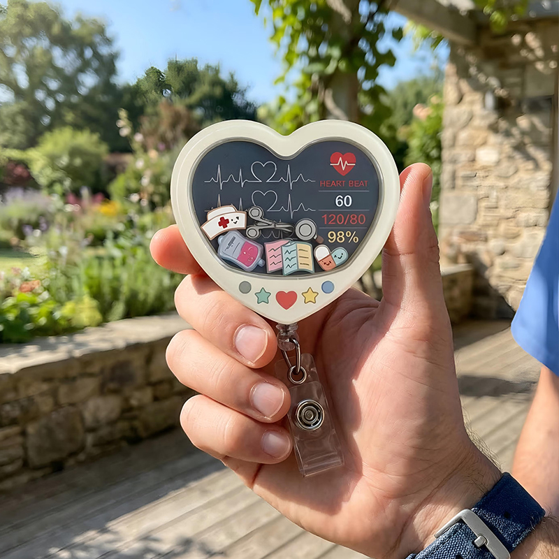 Cardiology EKG Shaker Badge Reel