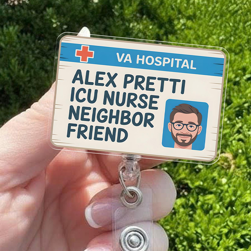 ICU Nurse Neighbor Friend Nurse Badge Reel