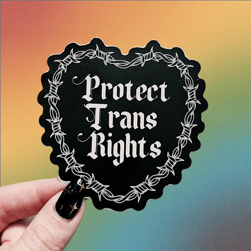 Heart Of Thorns Protect Trans Rights Stickers