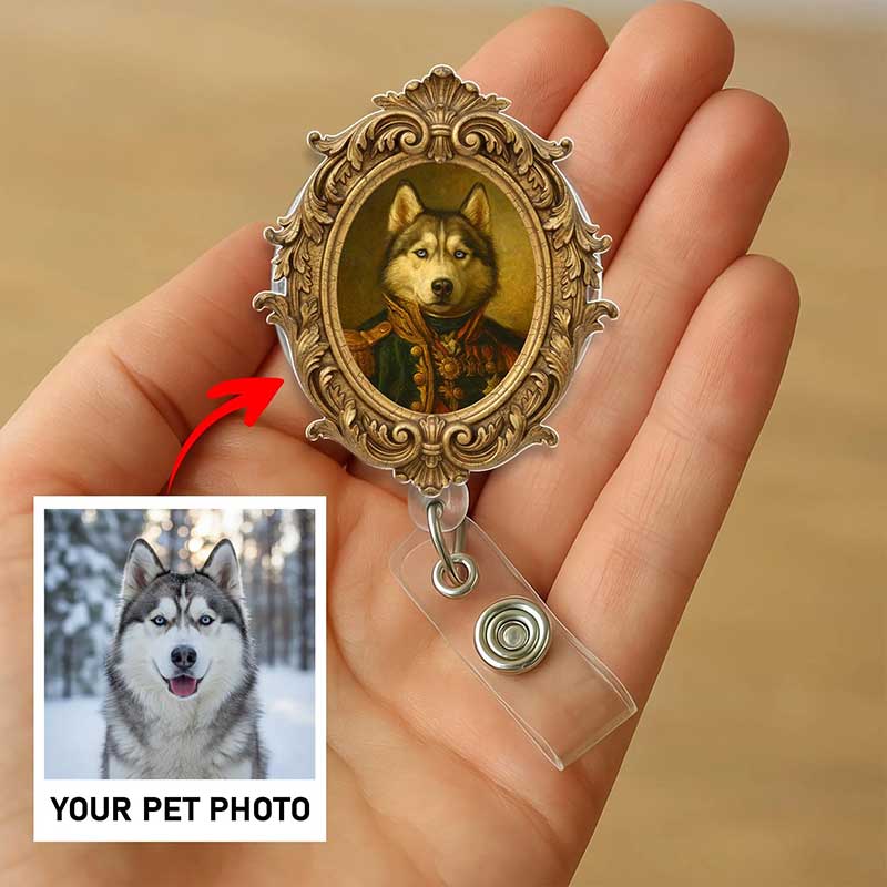 Personalized Retro Style Frame Photo Badge Reel