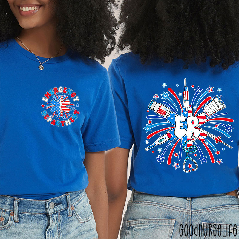 Funny ER Nurse Emergency Department Nurse Two Sided T-Shirt