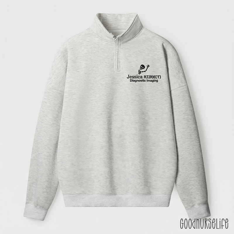 Personalized Skeleton Diagnostic Imaging Quarter Zip Sweatshirt