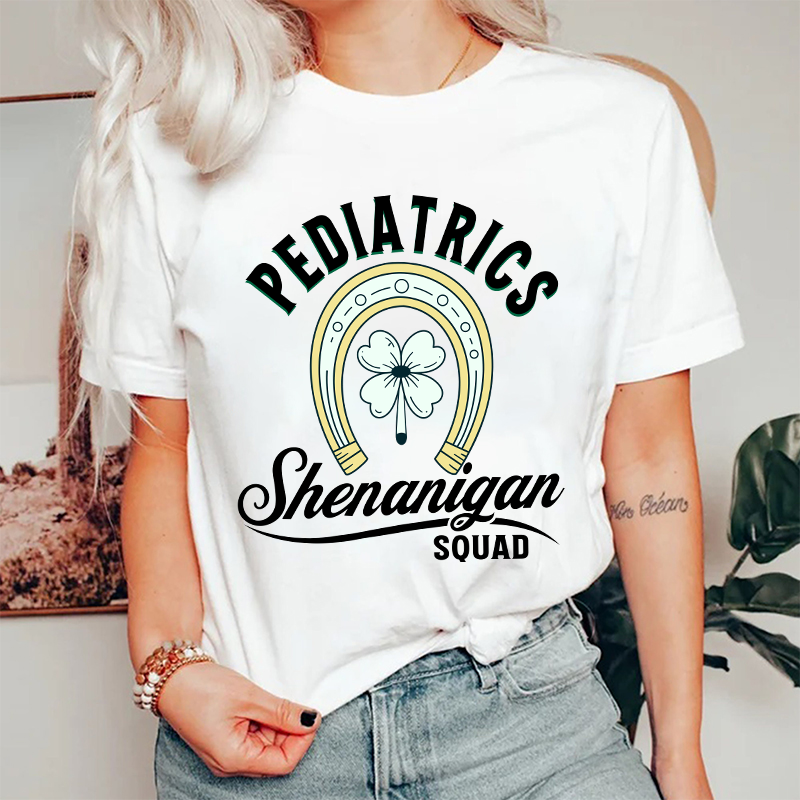 Pediatrics Shenanigan Squad Nurse T-Shirt
