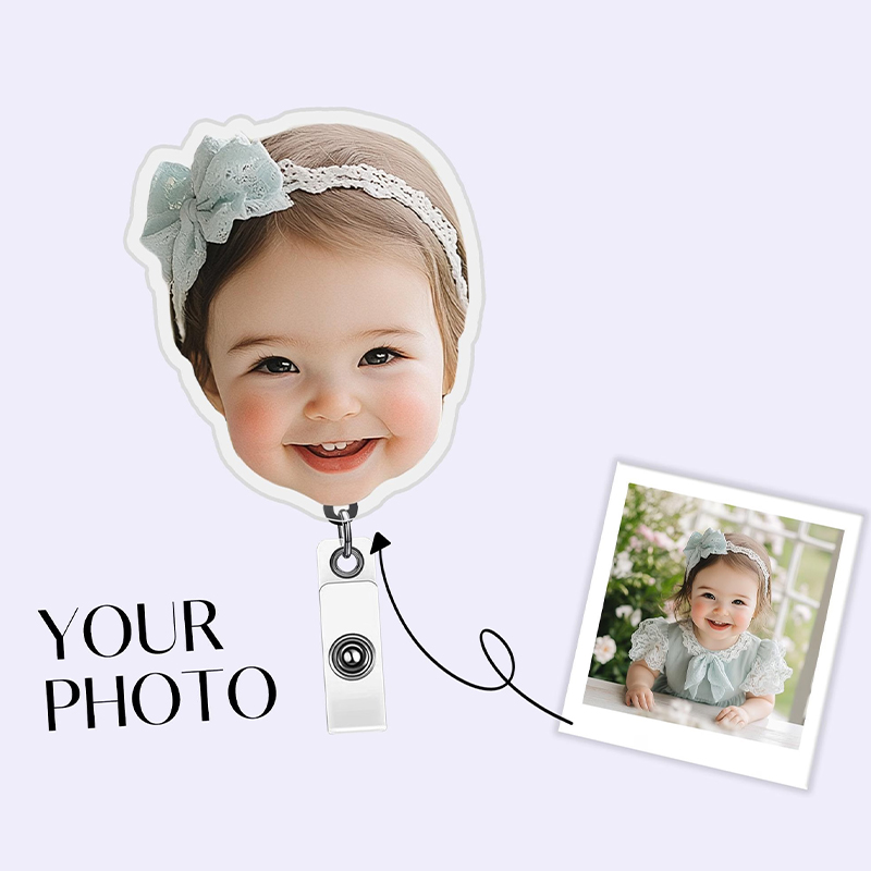 Personalized Photo Face Badge Reel