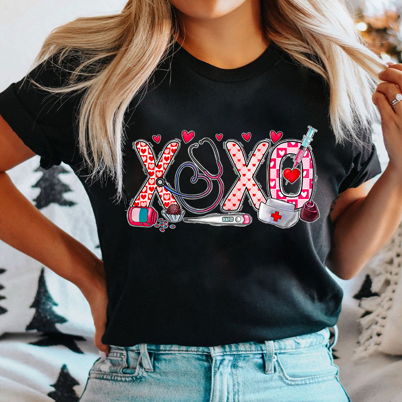 XOXO Happy Valentines Nurse T-Shirt