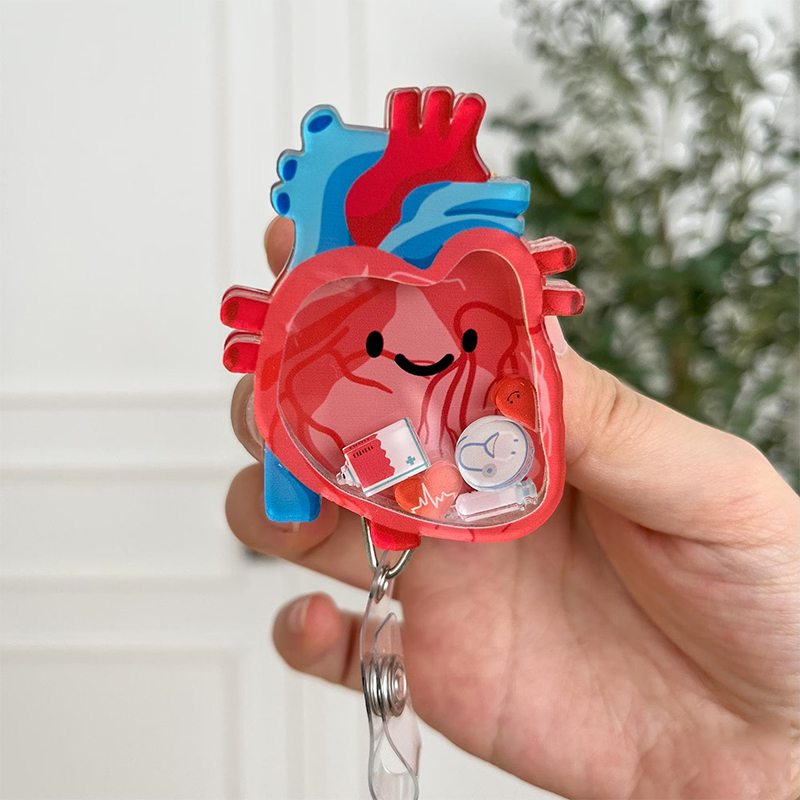Anatomical Heart Shaker Badge Reel