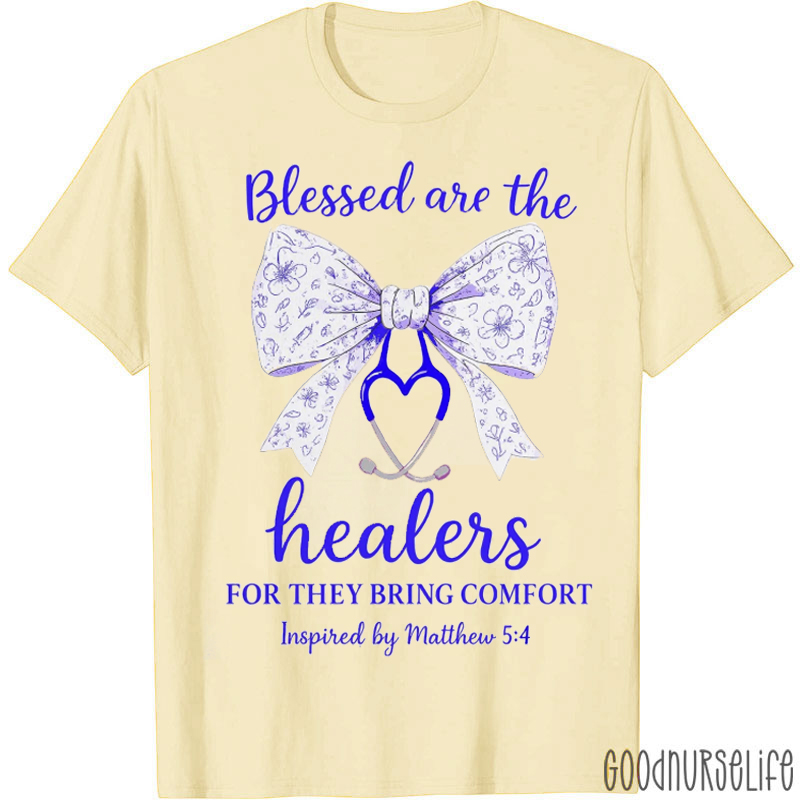 Personalized Bow Tie Blessed Are The Healers For They Bring Comfort Matthew T-shirt
