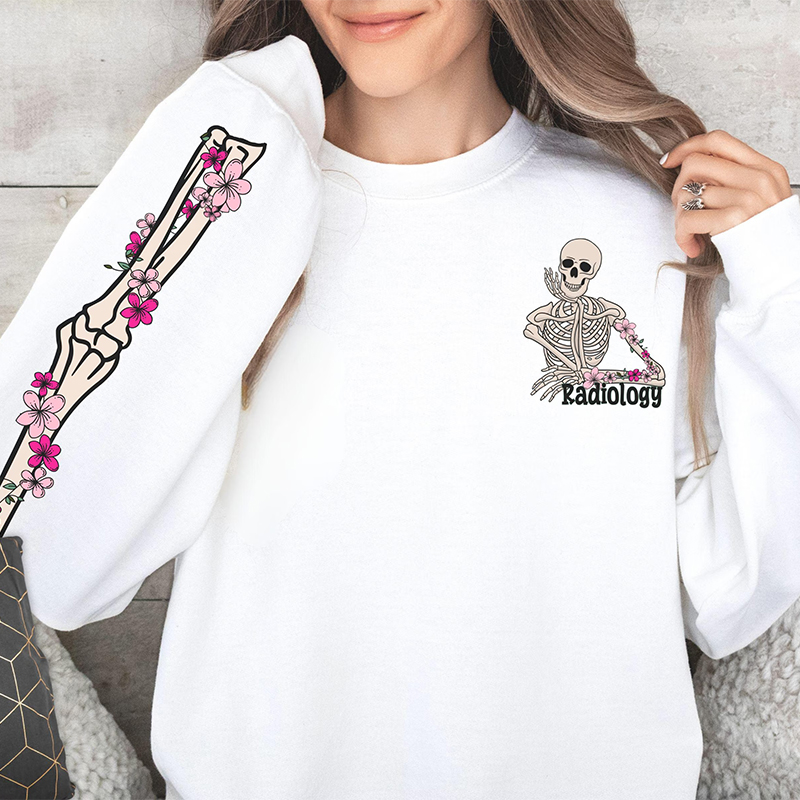 Floral Skeleton Radiology Sweatshirt