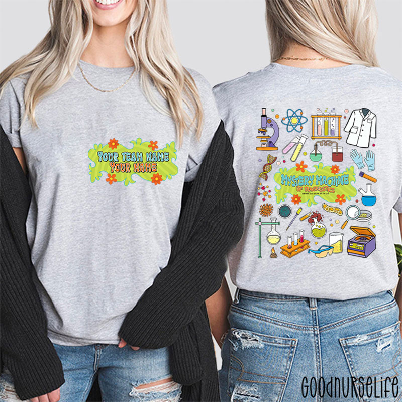 Personalized Team Name Mystery Machine Of Diagnostics  Two Sided T-Shirt