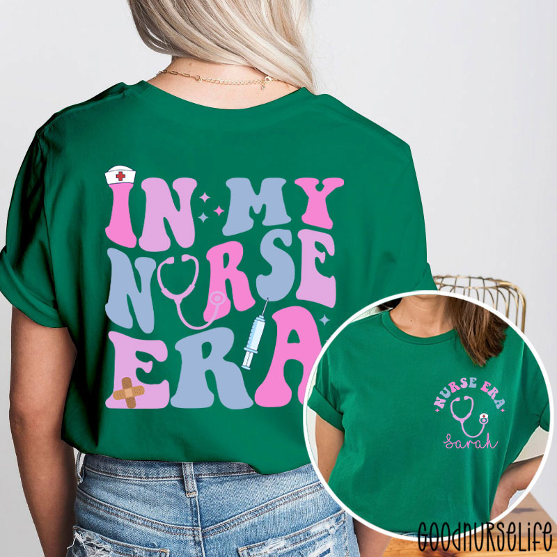 Personalized Stethoscope In My Nurse Era Nurse Two Sided T-Shirt