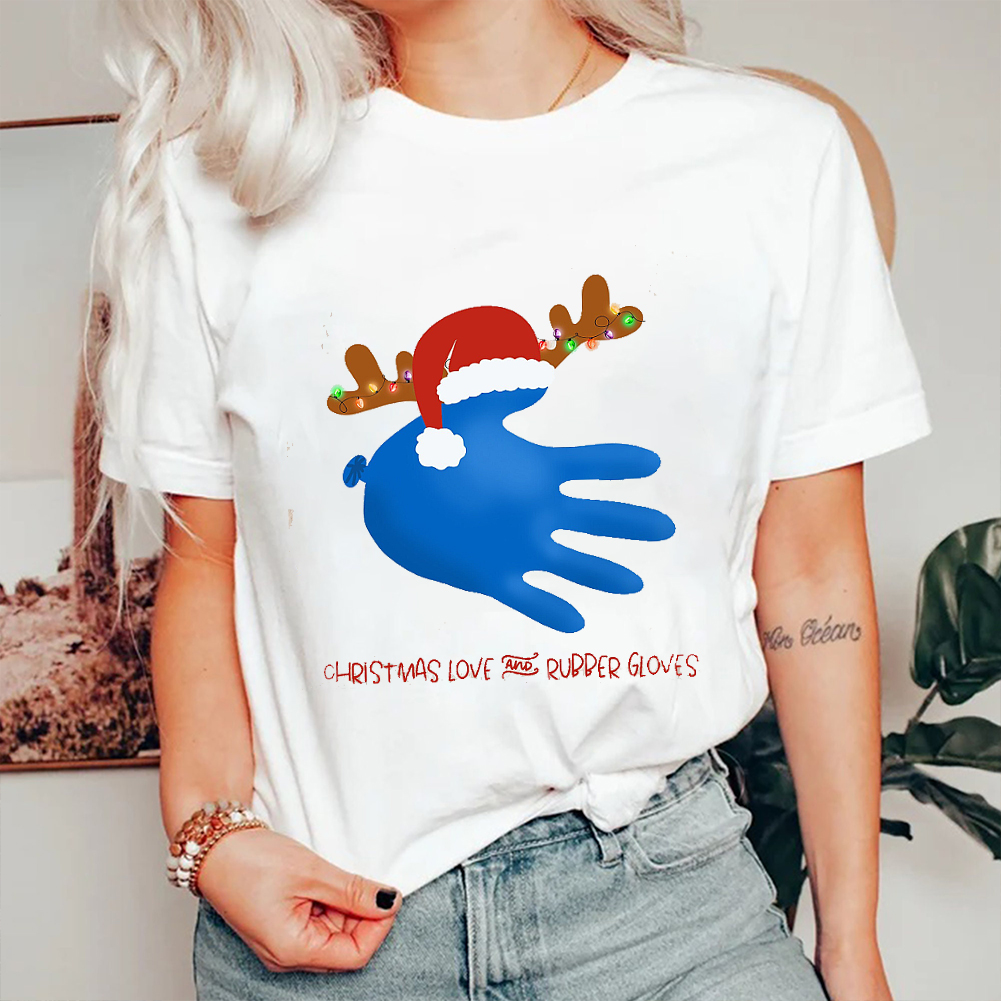 Christmas Glove Cute Nurse T-Shirt