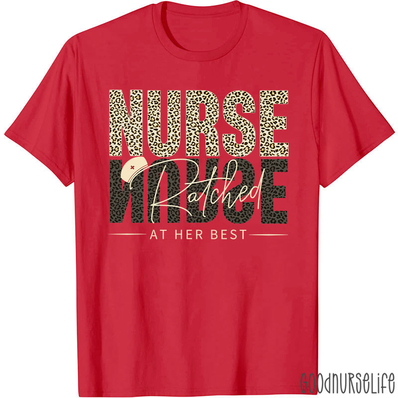 Leopard Pattern Nurse Ratched Quote Nurse T-Shirt