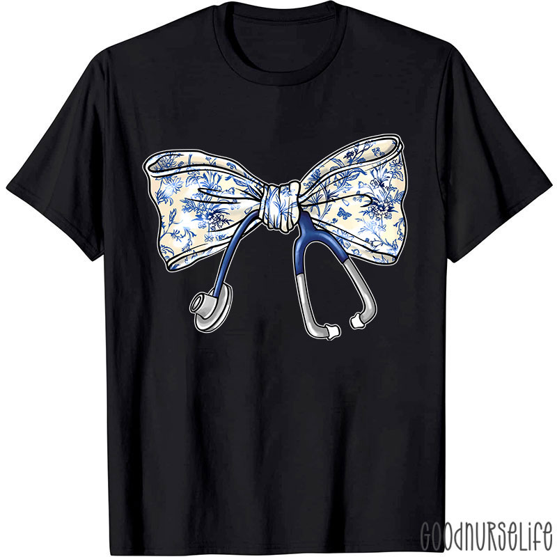 Stethoscope Bow Nurse T-Shirt