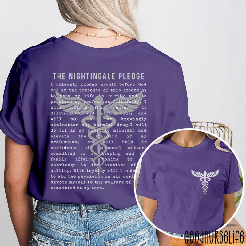 The Nightingale Pledge Nurse Two Sided T-Shirt