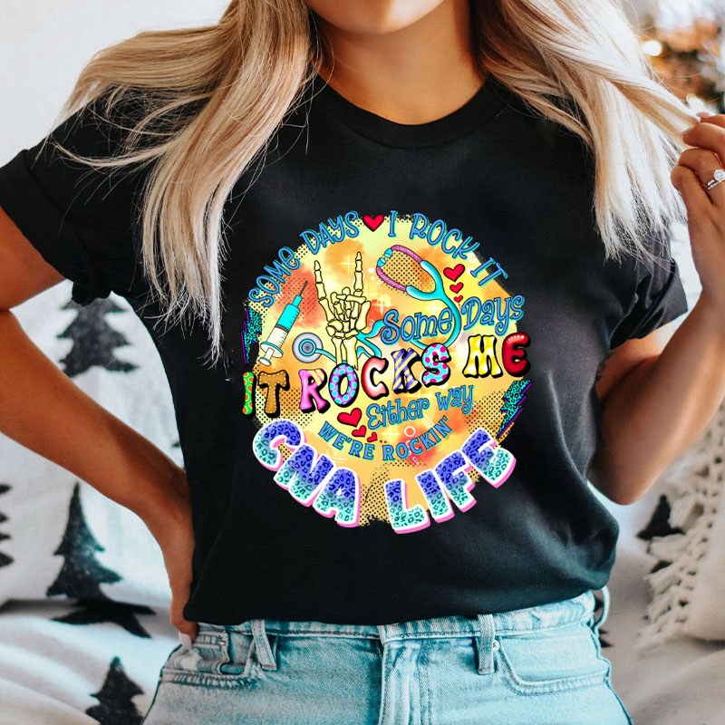 Personalized Some Days I Rock It Some Days It Rocks Me Nurse T-Shirt