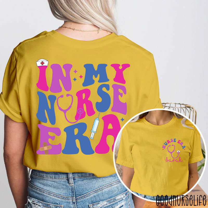Personalized Stethoscope In My Nurse Era Nurse Two Sided T-Shirt