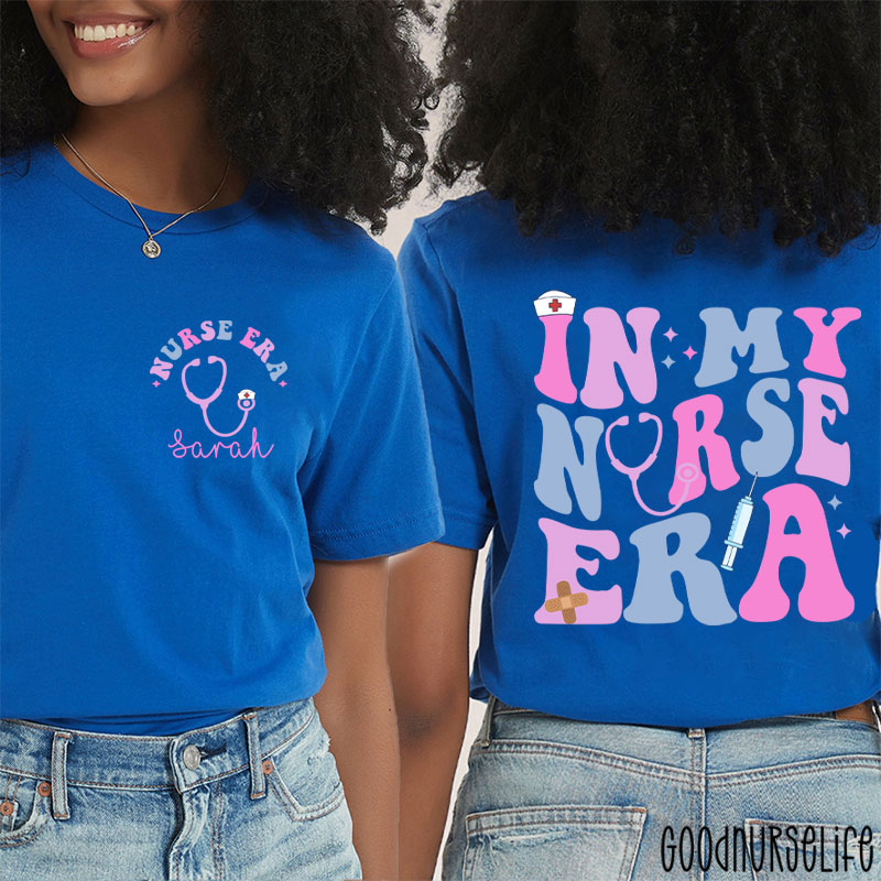 Personalized Stethoscope In My Nurse Era Nurse Two Sided T-Shirt