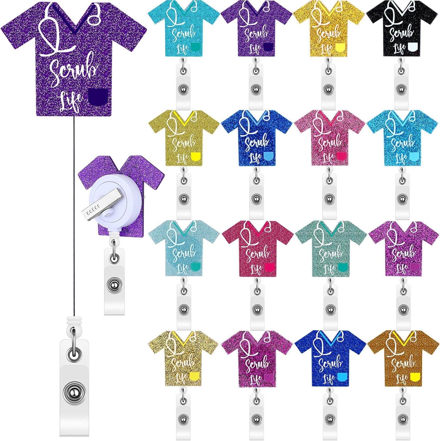 Personalized Shining Uniform Shape Nurse Badge Reel