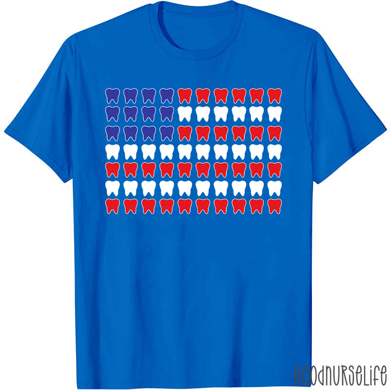4Th Of July Hygienist Patriotic Tooth T-Shirt