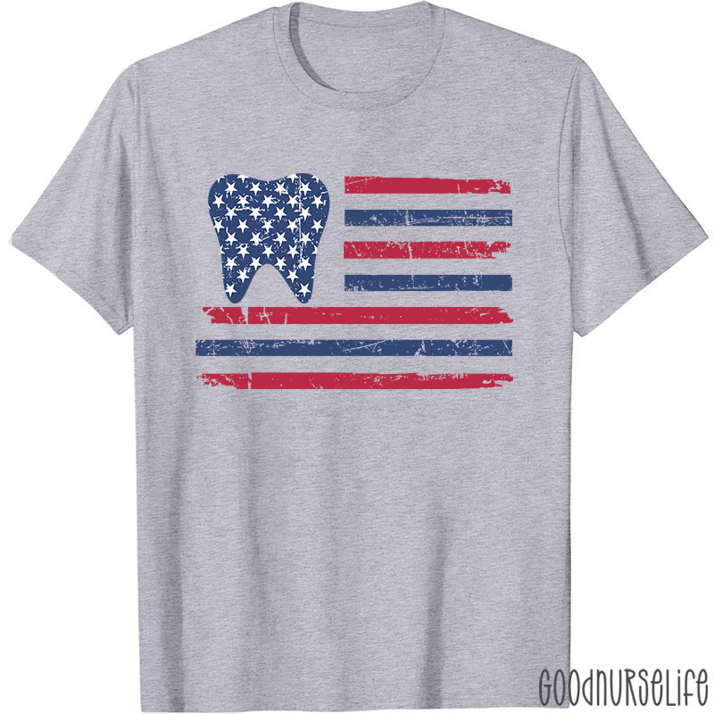 4Th Of July Dental Hygienist Patriotic Tooth T-Shirt