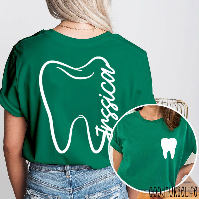 Personalized Simple Strokes Teeth Two Sided T-Shirt