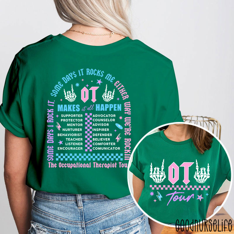 The Occupational Therapist Tour Two Sided T-Shirt