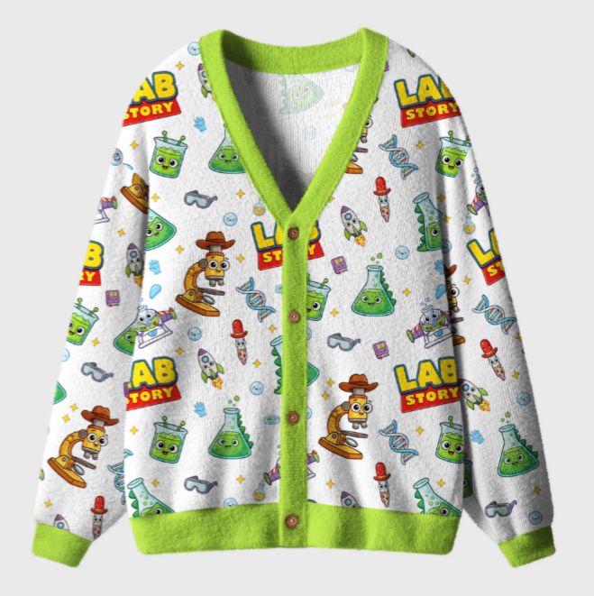 LAB Story Laboratory Short Ugly Cardigan Sweaters