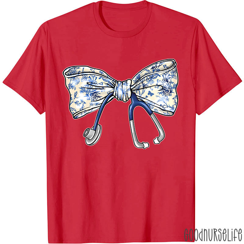 Stethoscope Bow Nurse T-Shirt