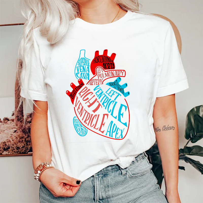 Heart With Red And Blue Nurse T-Shirt