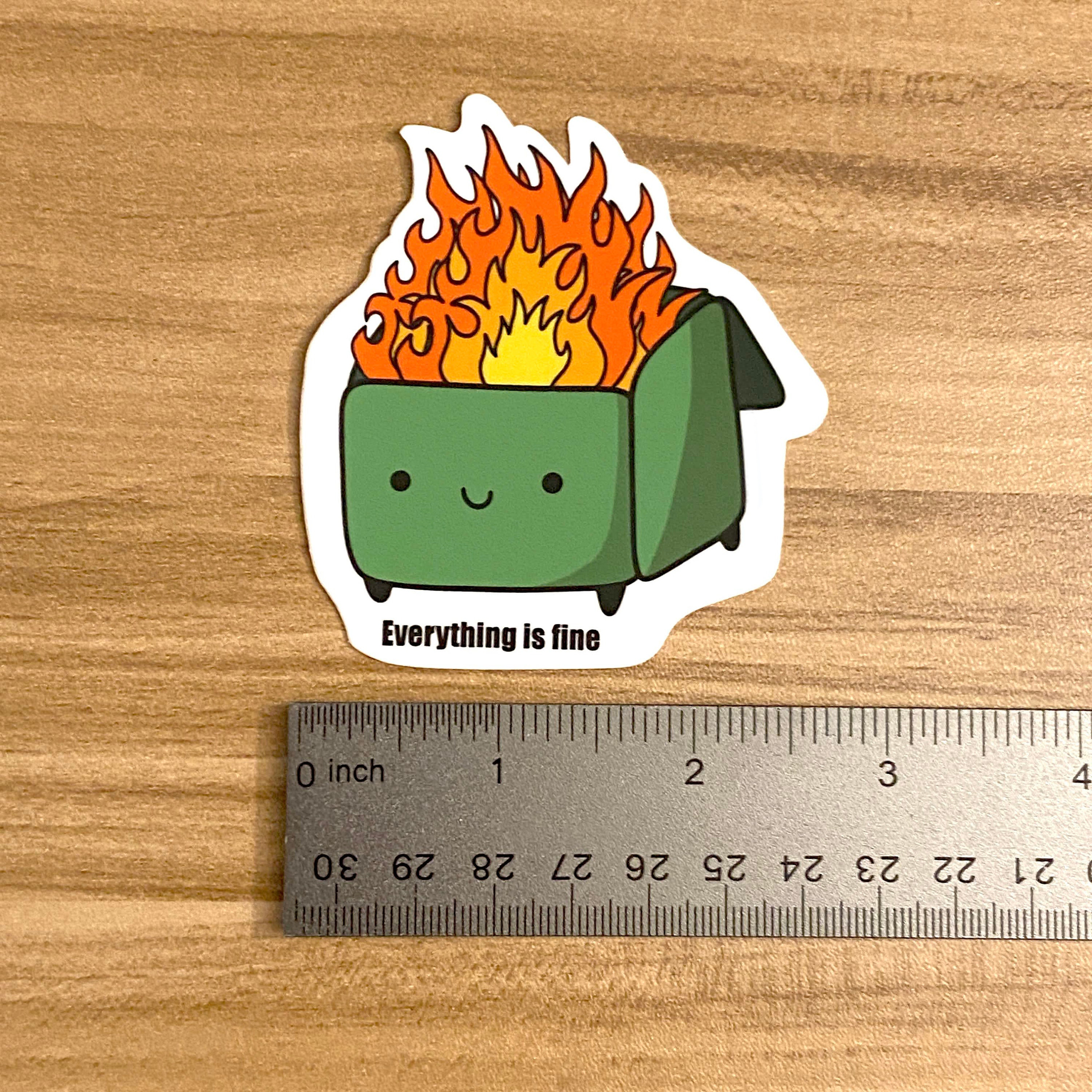 Everything Is Fine Nurse Stickers