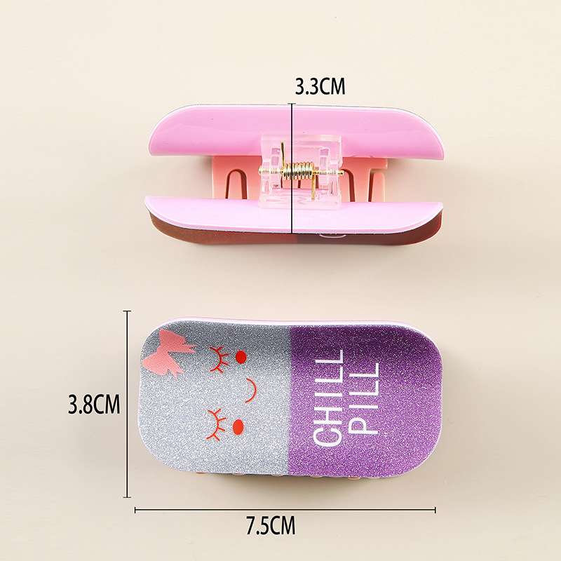  Glitter Chill Pill Hair Pharmacy Claw Clip