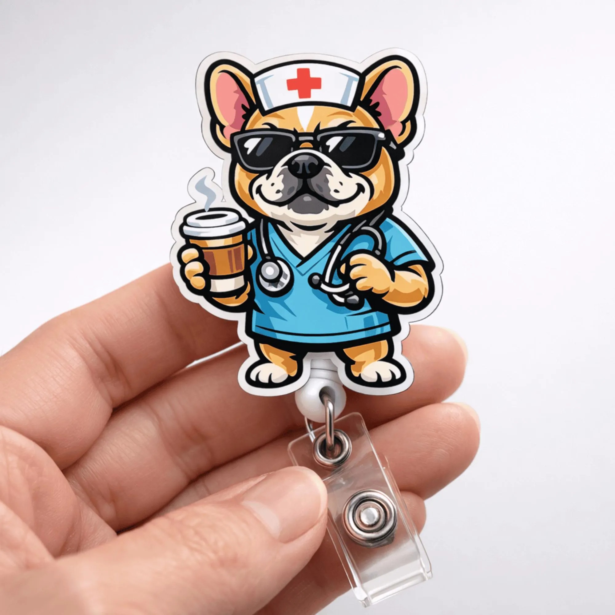 Cute Various Animals Nurse Badge Reel