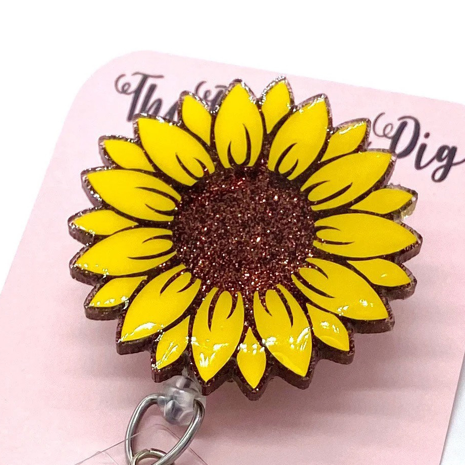 Sunflower Badge Reel