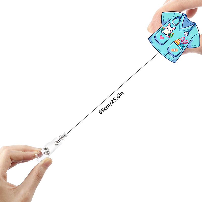 Acrylic Cartoon Medical Uniform Nurse Badge Reel