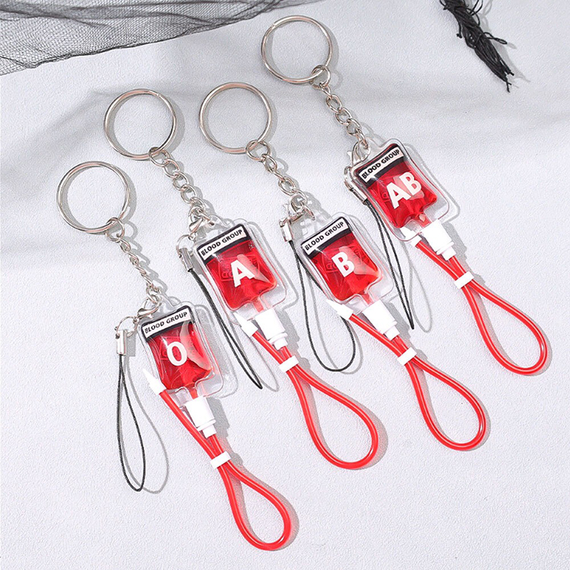 Blood Bag Nurse Keychain