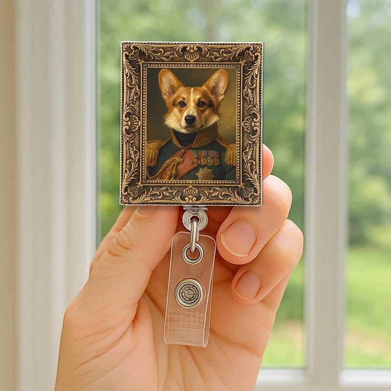 Personalized Retro Style Frame Photo Badge Reel