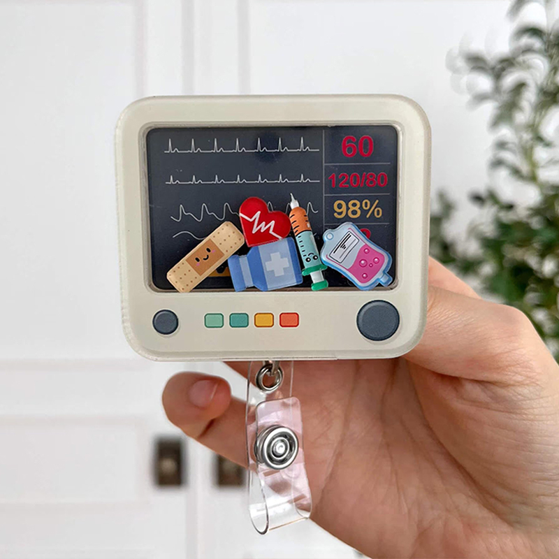 Heart Monitor Shaker Badge Reel