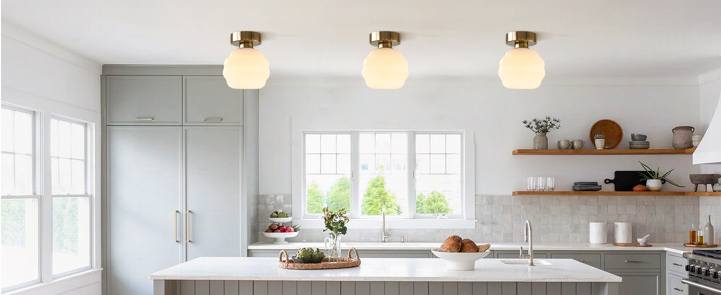 milk glass ceiling light