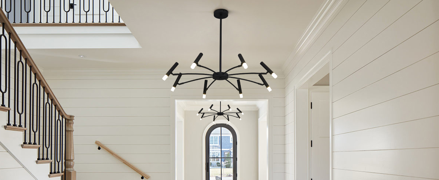 Black LED Chandelier