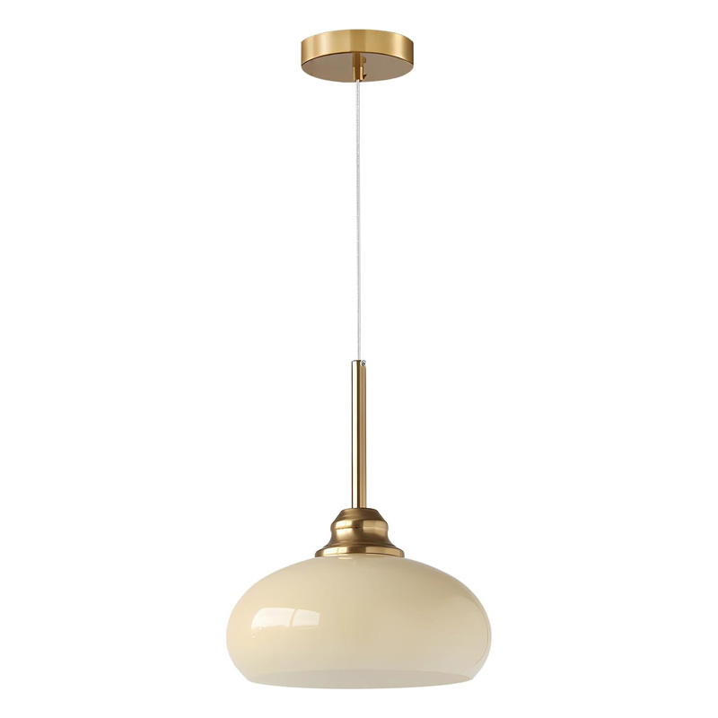 KCO Modern Adjustable Brass Ceiling Pendant Lighting with Yellow Lampshade (L7166)