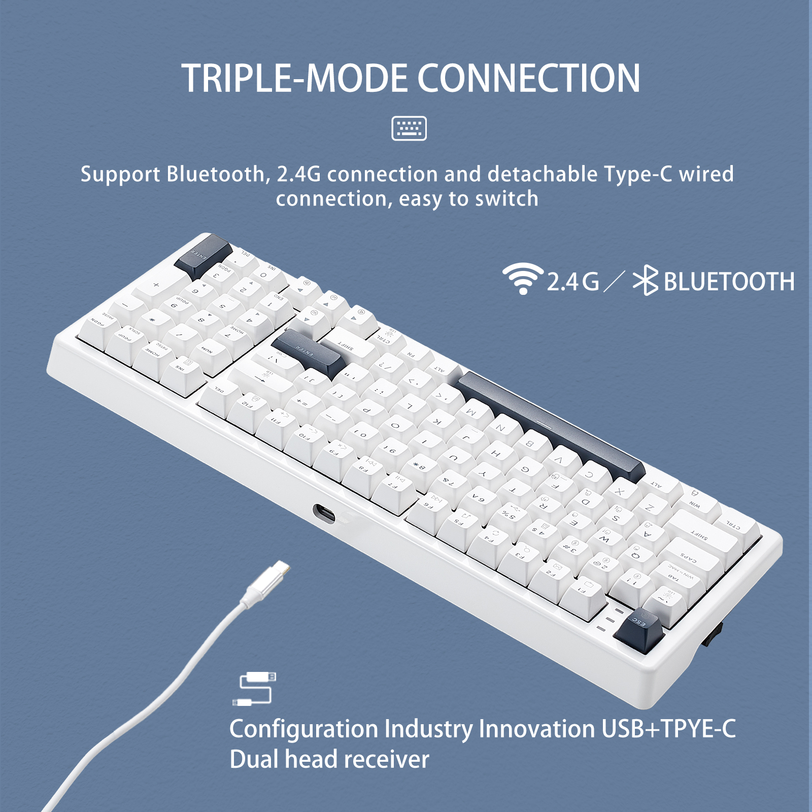 Hexgears E4 Pro ThreeMode Mechanical Keyboard