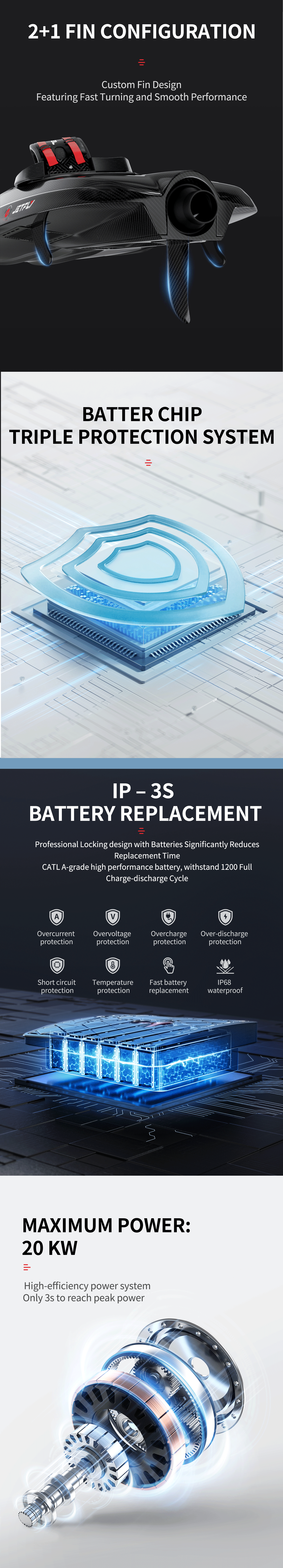 JF02 Electric Surfboard Water Electric Surfboard