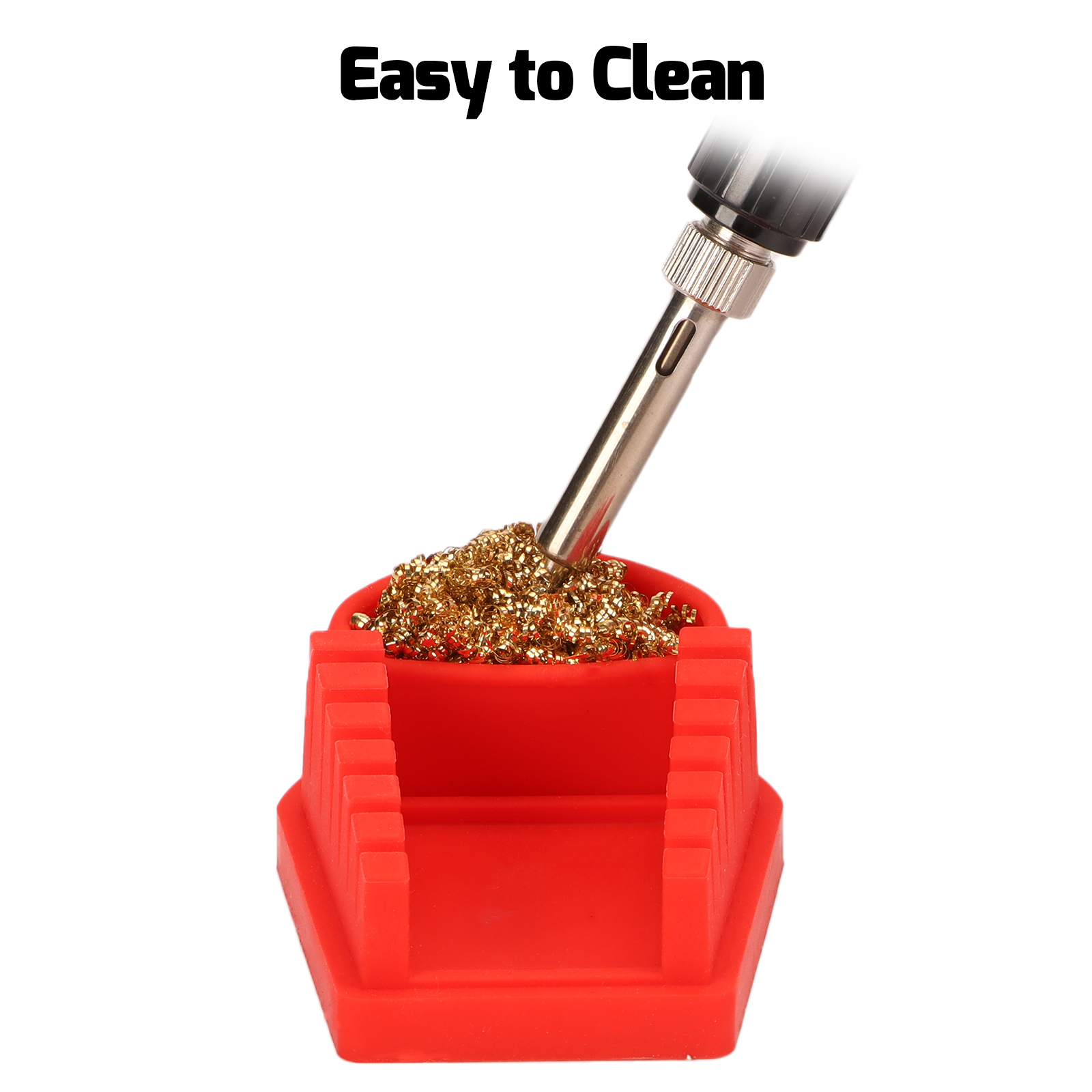 Silicone Wire Holder with Brass Wool Tip Cleaner